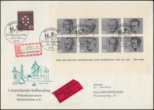 Block 3 Attentat 20.Juli 1944 auf Schmuck-Eil-R-Bf. SSt GEILENKIRCHEN 20.9.1964