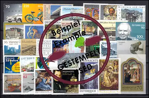 3043-3114 Österreich-Jahrgang 2013 komplett, gestempelt
