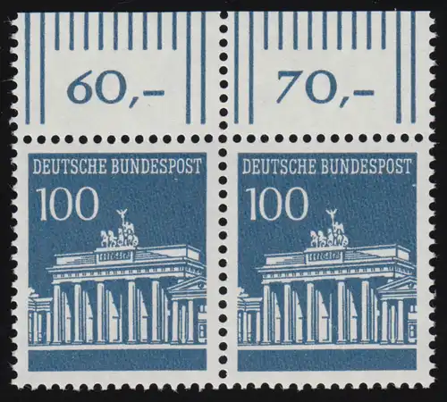 510 Brandenb. Tor 100 Pf Paar OR ** postfrisch