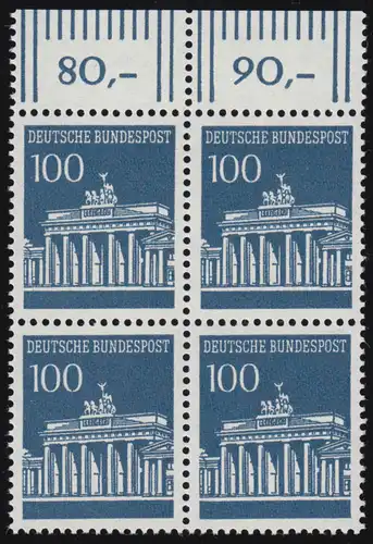 510 Brandenb. Tor 100 Pf OR-Viererbl. ** postfrisch