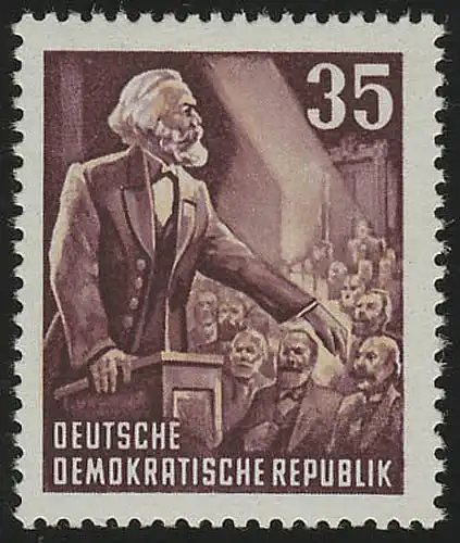 350 YI Karl Marx 35 Pf Wz.2 YI ** postfrisch