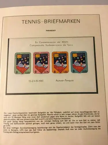 Tennis - der weiße Sport, Sammlung im Lindner-Vordruckringbinder aus Abo, **