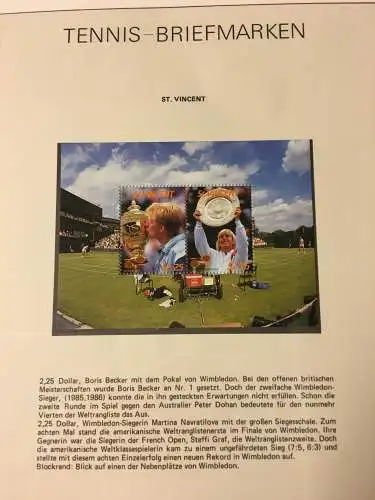 Tennis - der weiße Sport, Sammlung im Lindner-Vordruckringbinder aus Abo, **