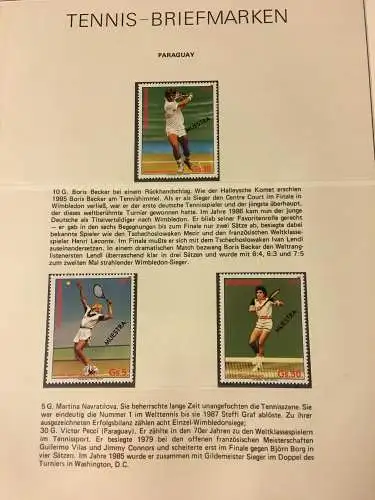 Tennis - der weiße Sport, Sammlung im Lindner-Vordruckringbinder aus Abo, **