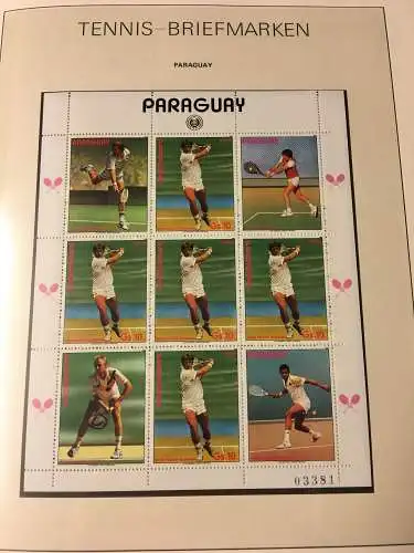 Tennis - der weiße Sport, Sammlung im Lindner-Vordruckringbinder aus Abo, **