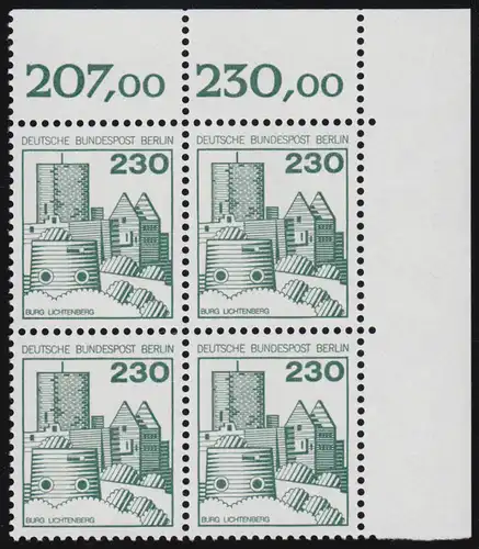 590 châteaux et ch.Schl. 230 Pf Eck-Vbl. ou ** post-fraîchissement