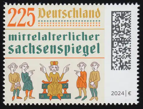 3815 Saxespiegel, post-freich **/MNH