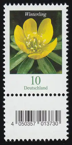 3314 Blume 10 Cent aus 500er KLEINE Nr. und Codierfeld (geschl. 4) **