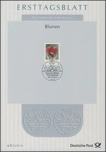 ETB 48/2012 Blumen 58 Cent, Kuhschelle