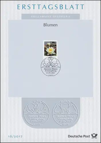 ETB 16/2017 Blumen, Seerose 45 Cent