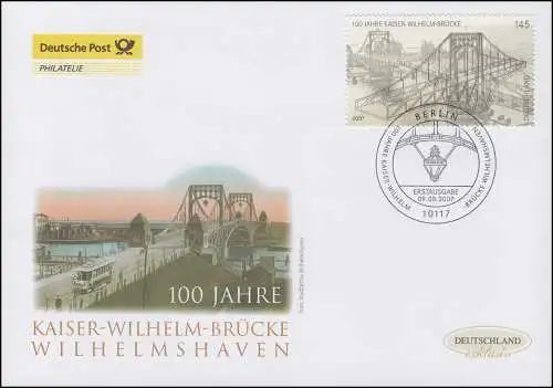 2616 Kaiser-Wilhelm-Brücke Wilhelmshaven, Schmuck-FDC Deutschland exklusiv