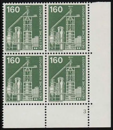 857 Industrie 160 Pf Großhochofen ** Vbl FN3