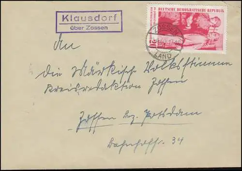 Landpost Klausdorf über Zossen, ZOSSEN LAND 22.6.60