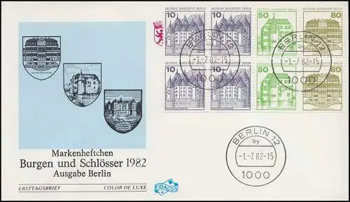 HBl. 21 aus MH 13 BuS 1982 auf FIDACOS-Schmuck-FDC VS-O Berlin 1.7.82