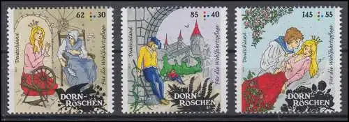 3132-3134 Wohlfahrt Grimm Märchen - Dornröschen, kompletter Satz, postfrisch **