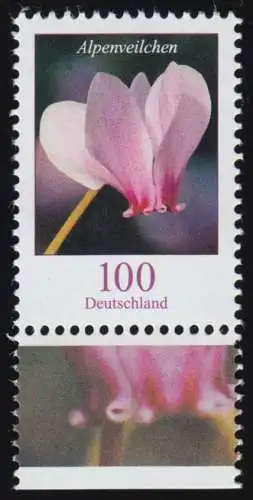 3365 Blume Alpenveilchen 100 Cent, aus Bogen, ** postfrisch