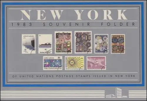 UNO New York Jahressammelmappe Souvenir Folder 1983, postfrisch **