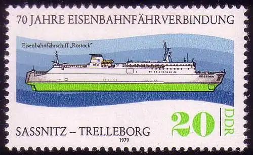 2429 Eisenbahnfährverbindung 20 Pf **