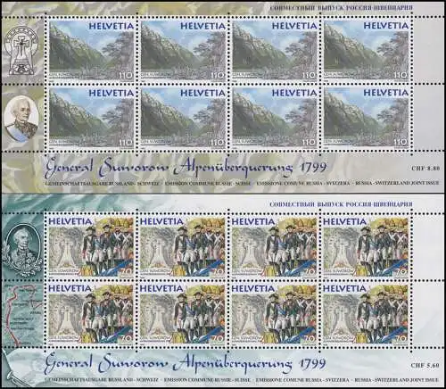 1699-1700 Alpenüberquerung 1799-1999, Kleinbogen-Satz **