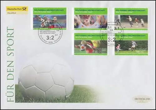 2324-2328 Sporthilfe Fußball-Weltmeisterschaft, Schmuck-FDC Deutschland exklusiv