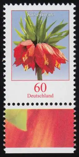 3043 Blume Kaiserkrone 60 Cent nassklebend aus Bogen, postfrisch **