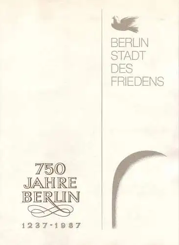 750 Jahre Berlin 1987, amtliches Faltblatt FB 3/87