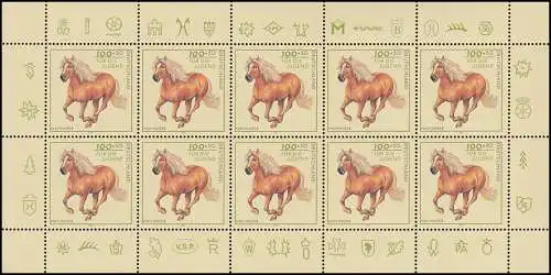 1923 Jugend Pferderassen: Haflinger 1997- Kleinbogen **