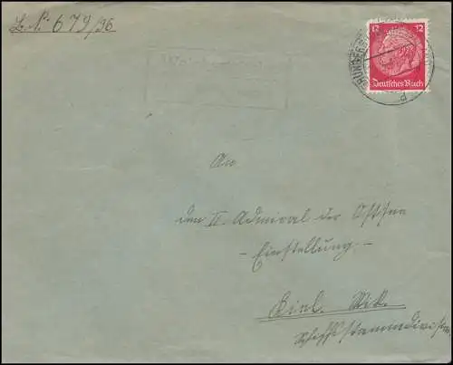 Landpost Weikartshain ü. Grünberg Hessen, Brief GRÜNBERG OBERHESS. LAND 20.3.37