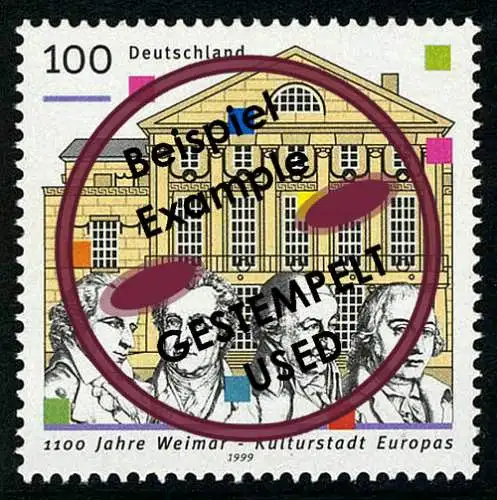 2028I Weimar, Type I, gestempelt O