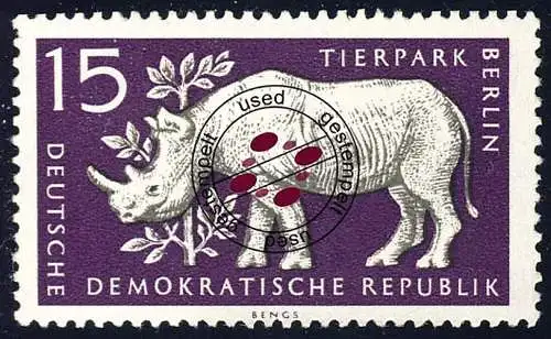 553 Tierpark 15 Pf Spitzmaulnashorn O