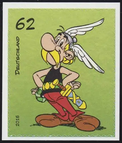 3178 Asterix, selbstklebend NEUTRALE Folie, Set zu 10 Stück, alle postfrisch **