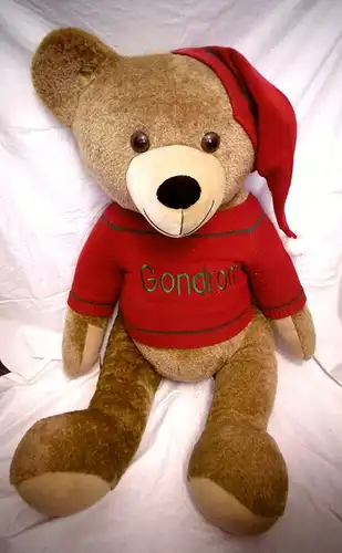 Vintage Riesenteddy "Gondi" Gondrom Maskotchen (Unicef) , Höhe ca. 140 cm