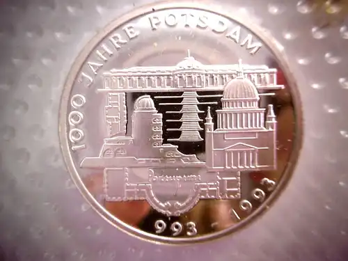 10 DM Münze "1000 Jahre Potsdam", Prägest. F, 1993 , in OVP