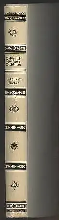 (Kleist, Heinrich von): Kleists Werke. In Auswahl herausgegeben von Werner Deetjen. 