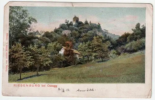 Burg Rýzmburk // Riesenburg bei Ossegg // jahr 1914