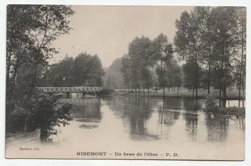 RIBEMONT- Un bras de I Oise - P.D. / Feldpost