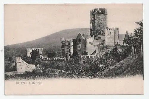 Burg Lahneck. jahr 1905