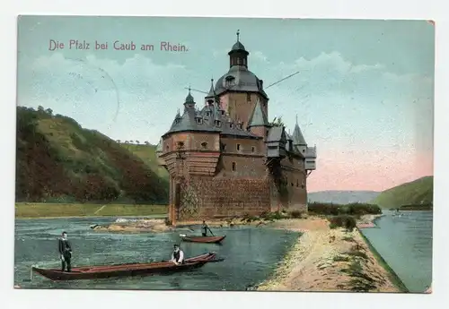 Die Pfalz bei Caub am Rhein. jahr 1910