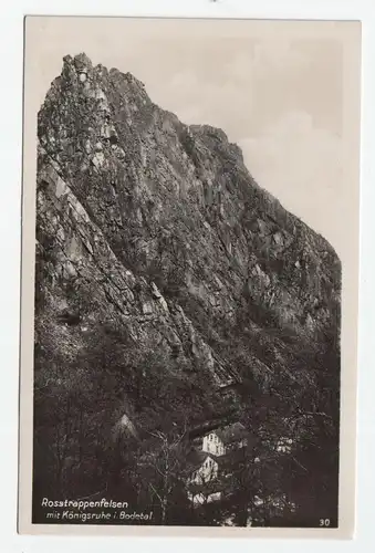 Rosstrappenfelsen mit Königsruhe i. Bodetal.