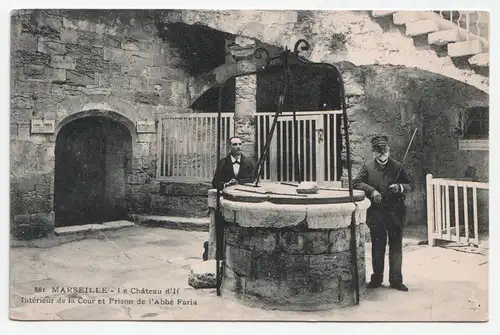 Marseille- Le Chateau d If Interieur de la Cour et Prison de l Abbe Faria.