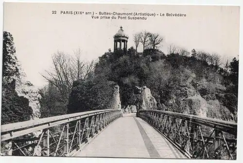 Paris - Buttes - Chaumont (Artistique) - Le Belvedere.