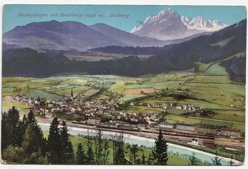 Bischofshofen mit Hochkönig (2938 m). Salzburg. 