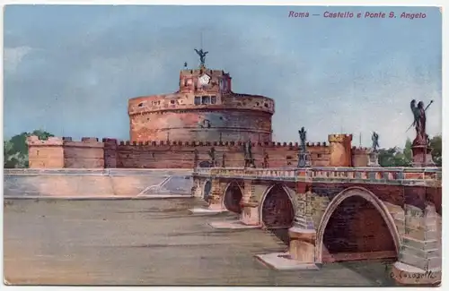 Roma - Castello e Ponte S. Angelo.