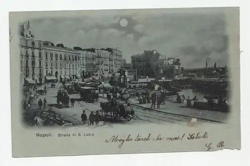 Napoli. Strada di S. Lucia. jahr 1900