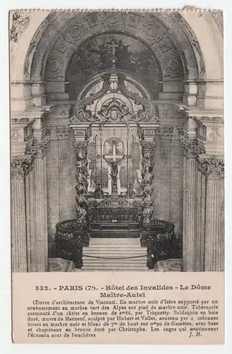 Paris - Hotel des Invalides - Le Dome Maitre-Autel.