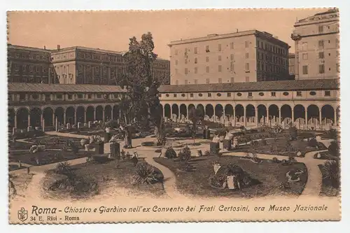 Roma - Chiostro e Giardino nell ex Convento dei Frati Certosini