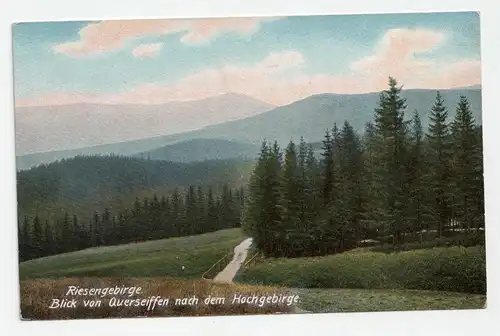 Riesengebirge. Blick von Querseiffen nach dem Hochgebirge.