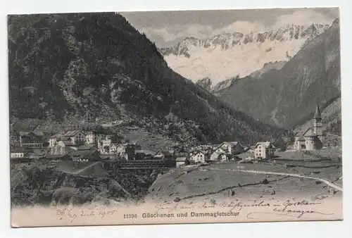 Göschenen und Dammagletscher. jahr 1908