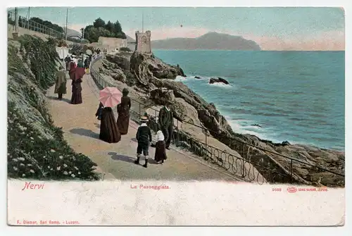 Nervi. La Passeggiata. jahr 1909