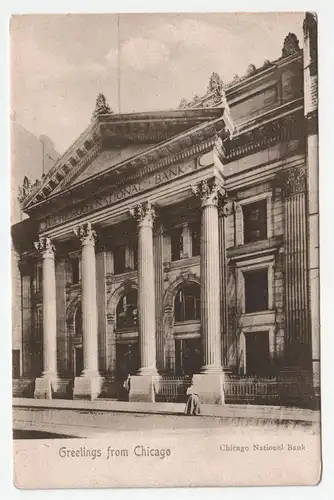 Greetings from Chicago. Chicago National Bank.